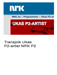 Transjoik Ukas P2-artist i NRK